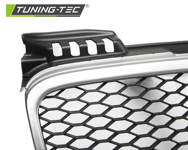Sportgrill / Kühlergrill passend für Audi A4 B7 (8E) 04-08 matt silber in Wabendesign