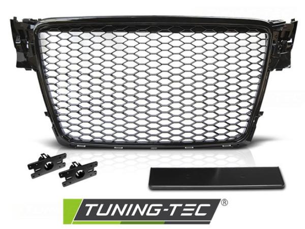 Sportgrill / Kühlergrill passend für Audi A4 B8 (8K) 08-11 Hochglanz schwarz in Wabendesign