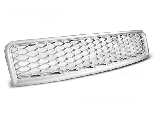 Sportgrill / Kühlergrill passend für Audi A4 B6 00-04 matt silber in Wabendesign