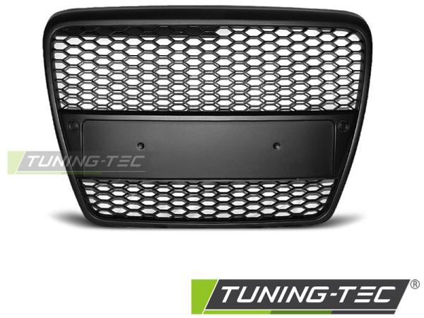 Sportgrill / Kühlergrill passend für Audi A6 C6 (4F) 04-08 matt schwarz in Wabendesign
