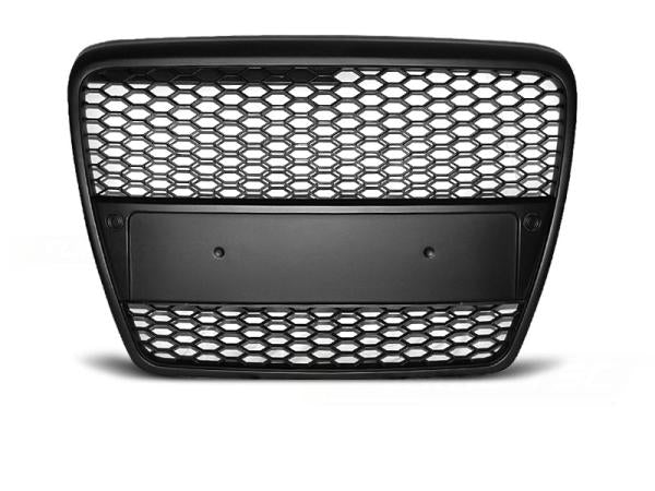 Sportgrill / Kühlergrill passend für Audi A6 C6 (4F) 04-08 matt schwarz in Wabendesign