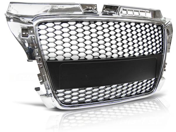 Sportgrill / Kühlergrill kompatibel mit A3 8P Facelift 08-12 chrom in Wabendesign