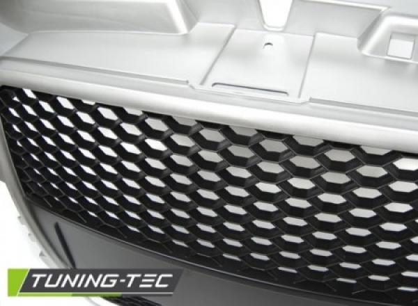 Sportgrill / Kühlergrill kompatibel mit A3 8P Facelift 08-12 matt Silber in Wabendesign