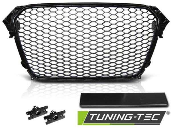 Sportgrill / Kühlergrill passend für Audi A4 B8 (8K) Facelift 11-15 Hochglanz schwarz in Wabendesign