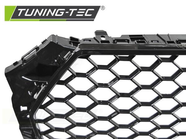 Sportgrill / Kühlergrill passend für Audi A4 B9 (8W) 15-19 Hochglanz schwarz in Wabendesign