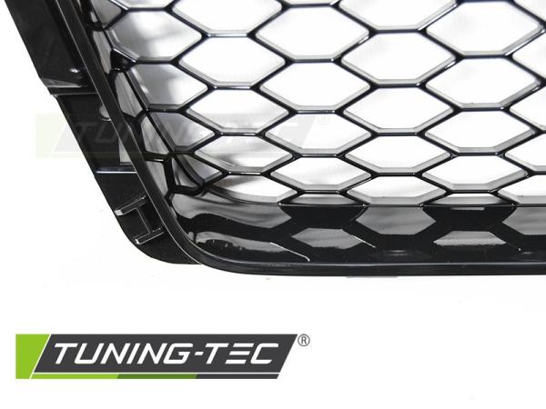 Sportgrill / Kühlergrill passend für Audi A4 B9 (8W) 15-19 Hochglanz schwarz in Wabendesign
