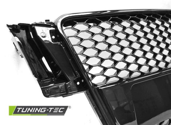 Sportgrill / Kühlergrill passend für Audi A5 (8T) 07-11 Hochglanz schwarz in Wabendesign