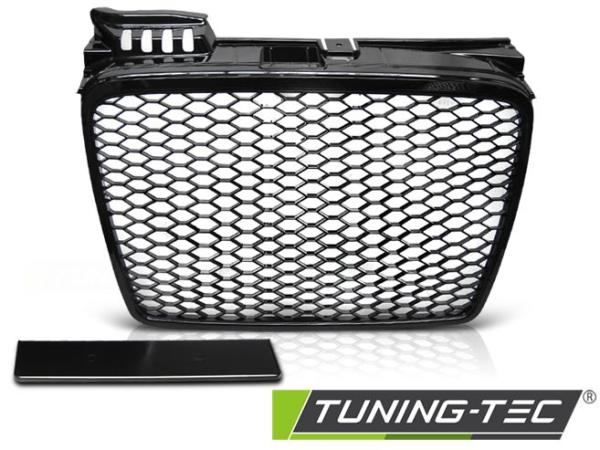 Sportgrill / Kühlergrill passend für Audi A4 B7 (8E) 04-08 Hochglanz schwarz in Wabendesign