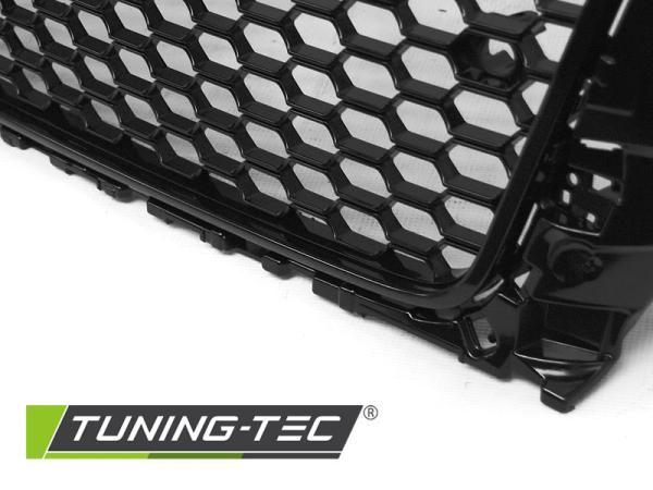 Sportgrill / Kühlergrill passend für Audi A3 8V 12-16 Hochglanz schwarz in Wabendesign