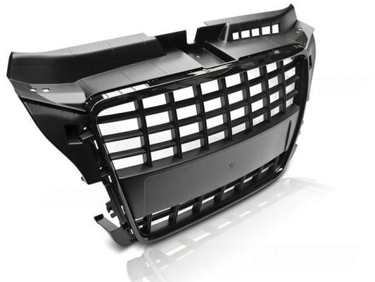 Sportgrill / Kühlergrill kompatibel mit A3 8P Facelift 08-12 Hochglanz schwarz
