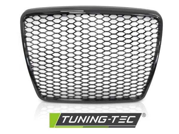 Sportgrill / Kühlergrill passend für Audi A6 C6 (4F) Facelift 09-11 Hochglanz schwarz in Wabendesign