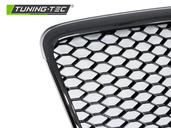 Sportgrill / Kühlergrill passend für Audi A6 C6 (4F) Facelift 09-11 Hochglanz schwarz in Wabendesign