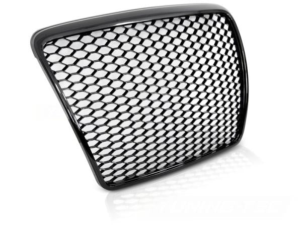 Sportgrill / Kühlergrill passend für Audi A6 C6 (4F) Facelift 09-11 Hochglanz schwarz in Wabendesign