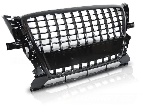 Sportgrill / Kühlergrill passend für Audi Q5 08-12 schwarz glänzend