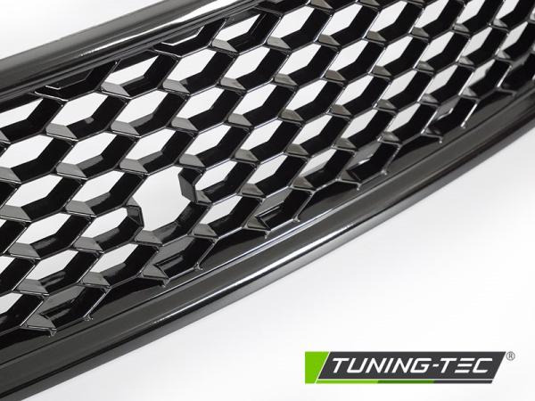 Kühlergrill passend für Audi A4 B6 (8E) 00-04 hochglanz schwarz in Wabendesign