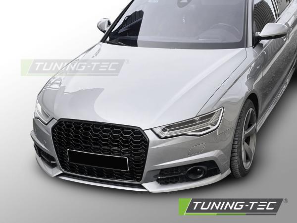 Wabengitter Sportgrill / Kühlergrill passend für Audi A6 4G (C7) 10-14 matt schwarz