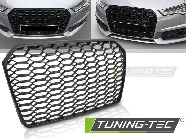 Wabengitter Sportgrill / Kühlergrill passend für Audi A6 4G (C7) 10-14 matt schwarz