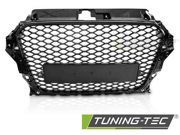Sportgrill / Kühlergrill passend für Audi A3 8V 12-16 Hochglanz schwarz in Wabendesign
