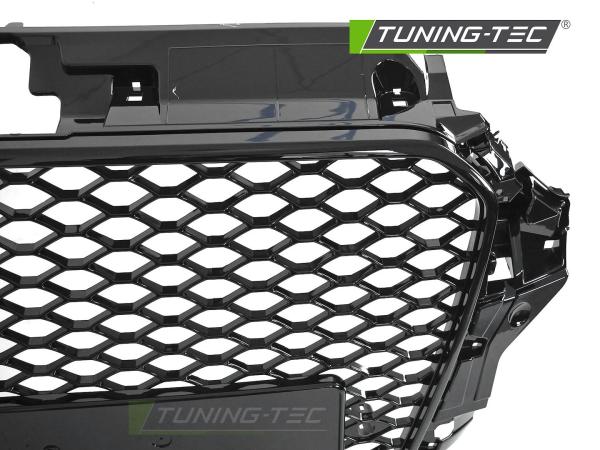 Sportgrill / Kühlergrill passend für Audi A3 8V 12-16 Hochglanz schwarz in Wabendesign