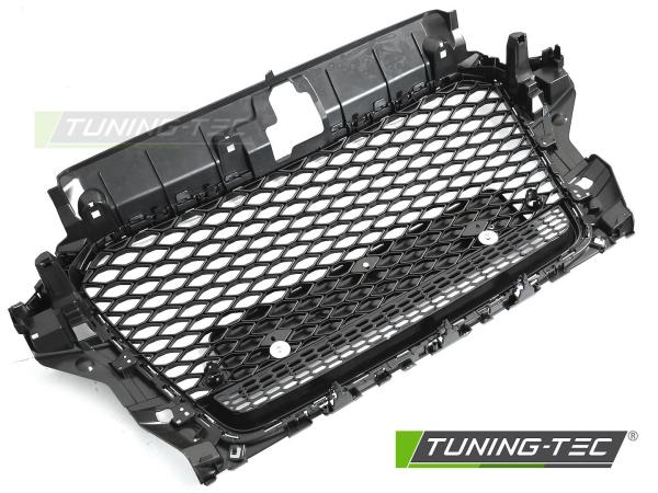 Sportgrill / Kühlergrill passend für Audi A3 8V 12-16 Chrom/Hochglanz schwarz in Wabendesign