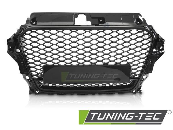 Sportgrill / Kühlergrill passend für Audi A3 8V 12-16 Hochglanz schwarz in Wabendesign