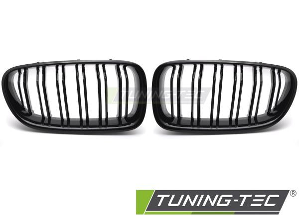 Doppelsteg Sportgrill Nieren passend für BMW 5er F10/F11 Limousine/Touring 10-16 Hochglanz schwarz