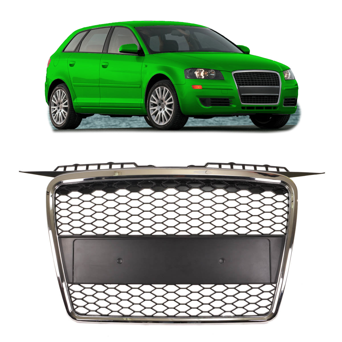 Front Grille Chrome passend für Audi A3 8P Hatchback Sportback 2005-2008 – Bild 1