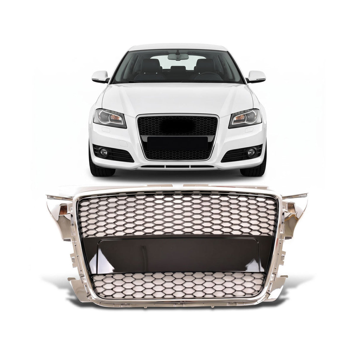 Front Grille Chrome passend für Audi A3 8P Hatchback Sportback 2008-2013 – Bild 1