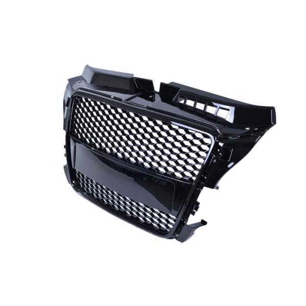 Sportgrill / Kühlergrill passend für Audi A3 8P Facelift 08-12 Hochglanz Schwarz