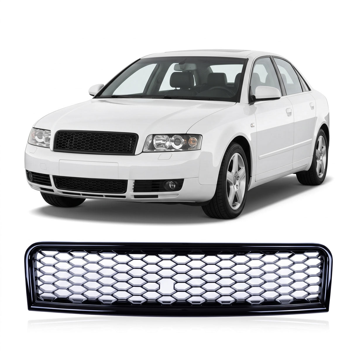Front Grille Gloss Black passend für Audi A4 B6 8E 2000-2004 – Bild 1