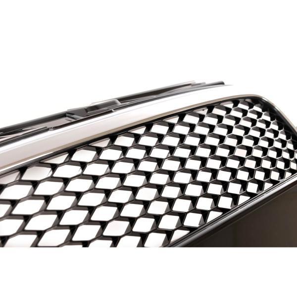 Sportgrill / Kühlergrill passend für Audi A4 B7 05-08 chrom/schwarz in Wabengitter Optik