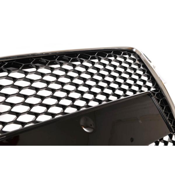 Sportgrill / Kühlergrill passend für Audi A4 B8 08-12 Chrom/Hochglanz-schwarz in Wabendesign