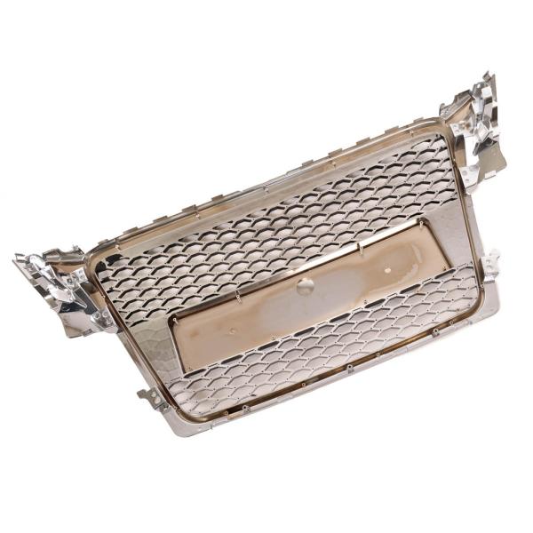 Sportgrill / Kühlergrill passend für Audi A4 B8 08-12 Chrom/Hochglanz-schwarz in Wabendesign
