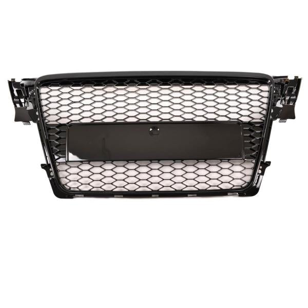 Sportgrill / Kühlergrill passend für Audi A4 B8 08-12 Hochglanz-schwarz in Wabendesign