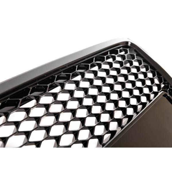 Sportgrill / Kühlergrill passend für Audi A4 B8 08-12 Hochglanz-schwarz in Wabendesign