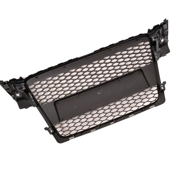 Sportgrill / Kühlergrill passend für Audi A4 B8 08-12 Hochglanz-schwarz in Wabendesign