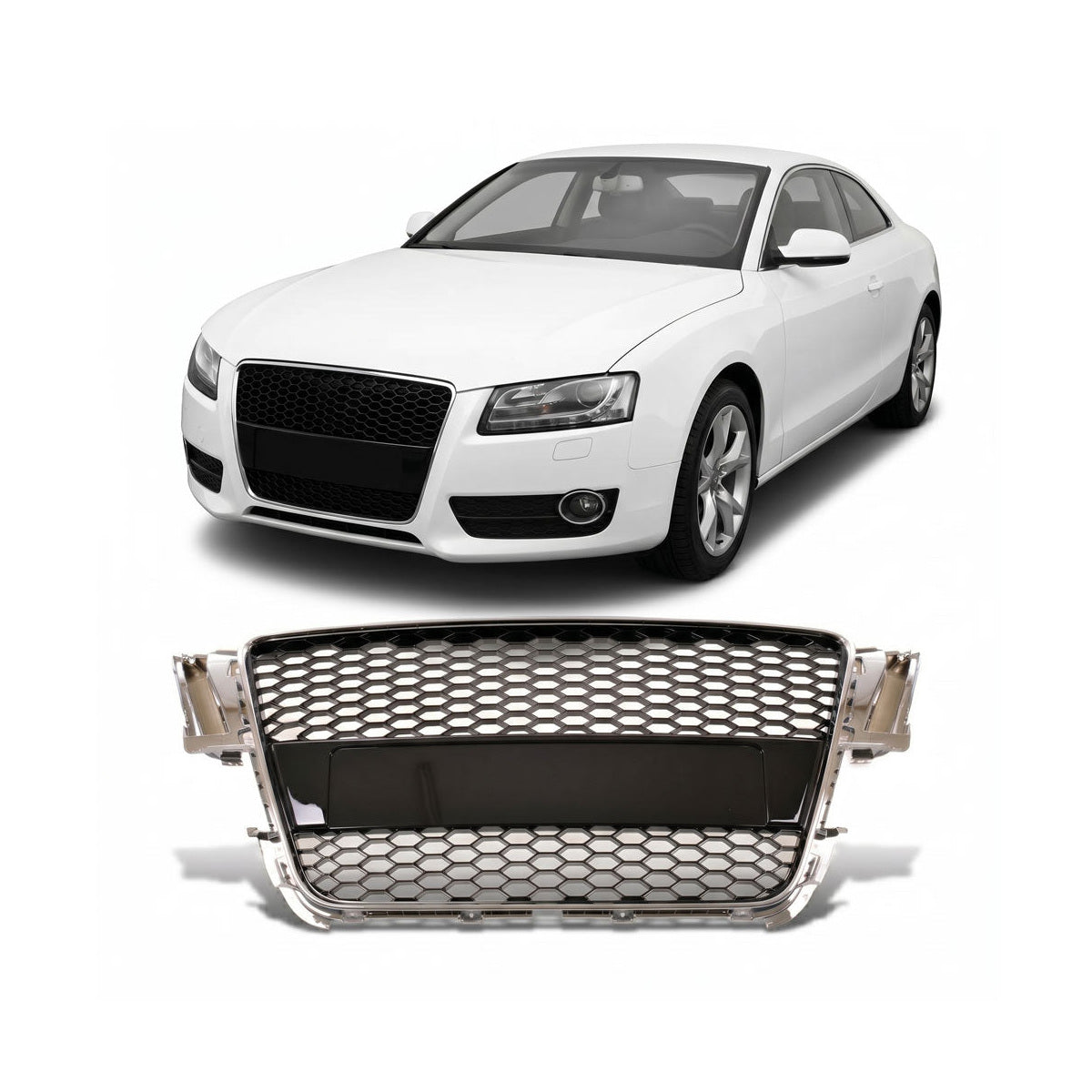 Front Grille Chrome passend für Audi A5 8T Coupe Cabrio Sportback 2007-2011 – Bild 1