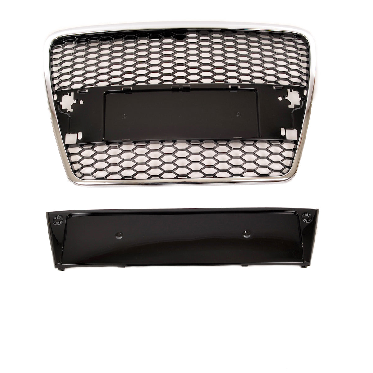 Front Grille Chrome & Gloss Black passend für Audi A6 C6 4F 2004-2008 – Bild 2