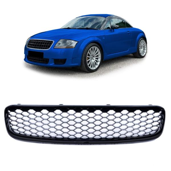 Sportgrill / Kühlergrill passend für Audi TT 8N Coupe/Roadster 99-06 Hochglanz Schwarz in Wabendesign