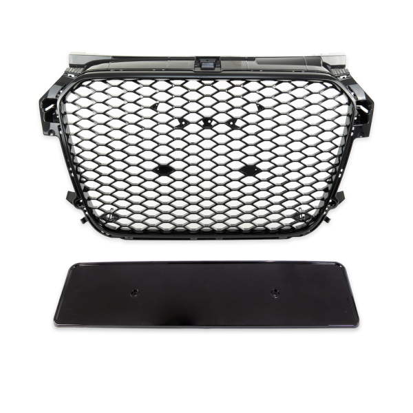 Kühlergrill Waben Grill Schwarz hochglanz Sport passend für Audi A1 8X 2010-2015