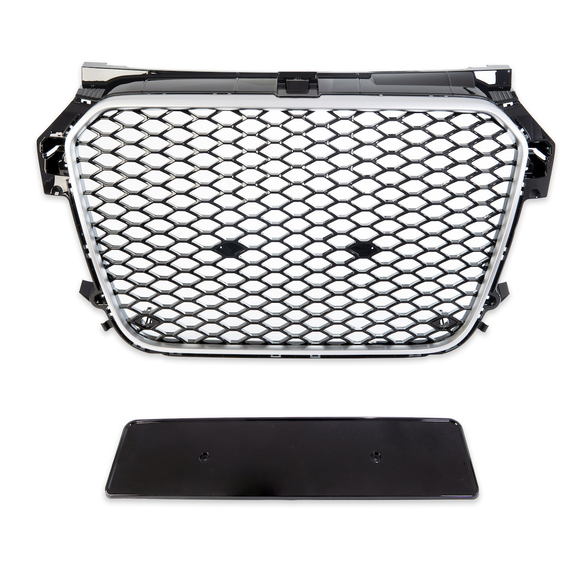 Front Grille Silver & Gloss Black passend für Audi A1 8X 2010-2015 – Bild 2