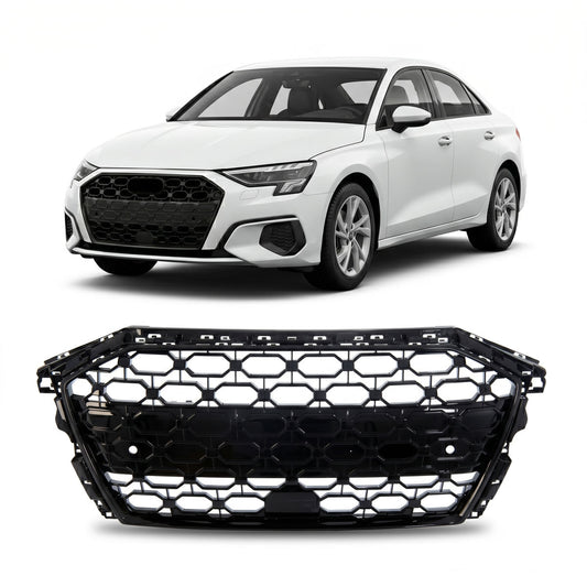 Front Grille Gloss Black passend für Audi A3 8Y Sportback Sedan 2020- – Bild 1
