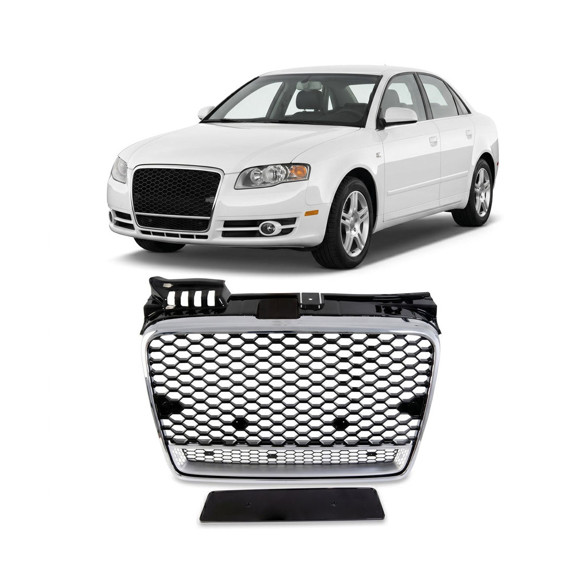 Front Grille Chrome passend für Audi A4 B7 8E 2004-2007 – Bild 1