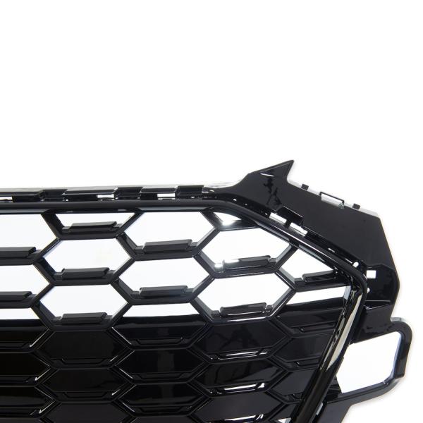 Wabengrill Breit Kühlergrill Schwarz Glanz passend für Audi A4 B9 Facelift mit S Line