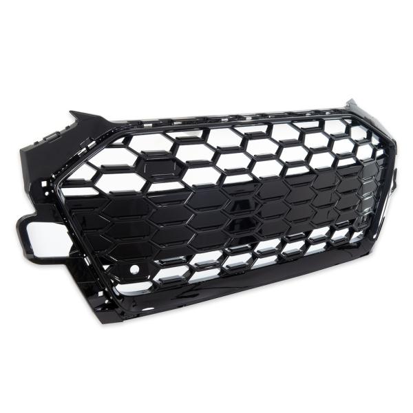 Wabengrill Breit Kühlergrill Schwarz Glanz passend für Audi A4 B9 Facelift mit S Line
