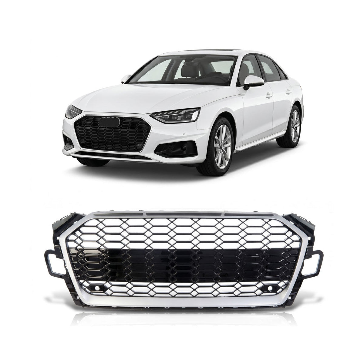 Front Grille Silver passend für Audi A5 F5 2020-2024 – Bild 1