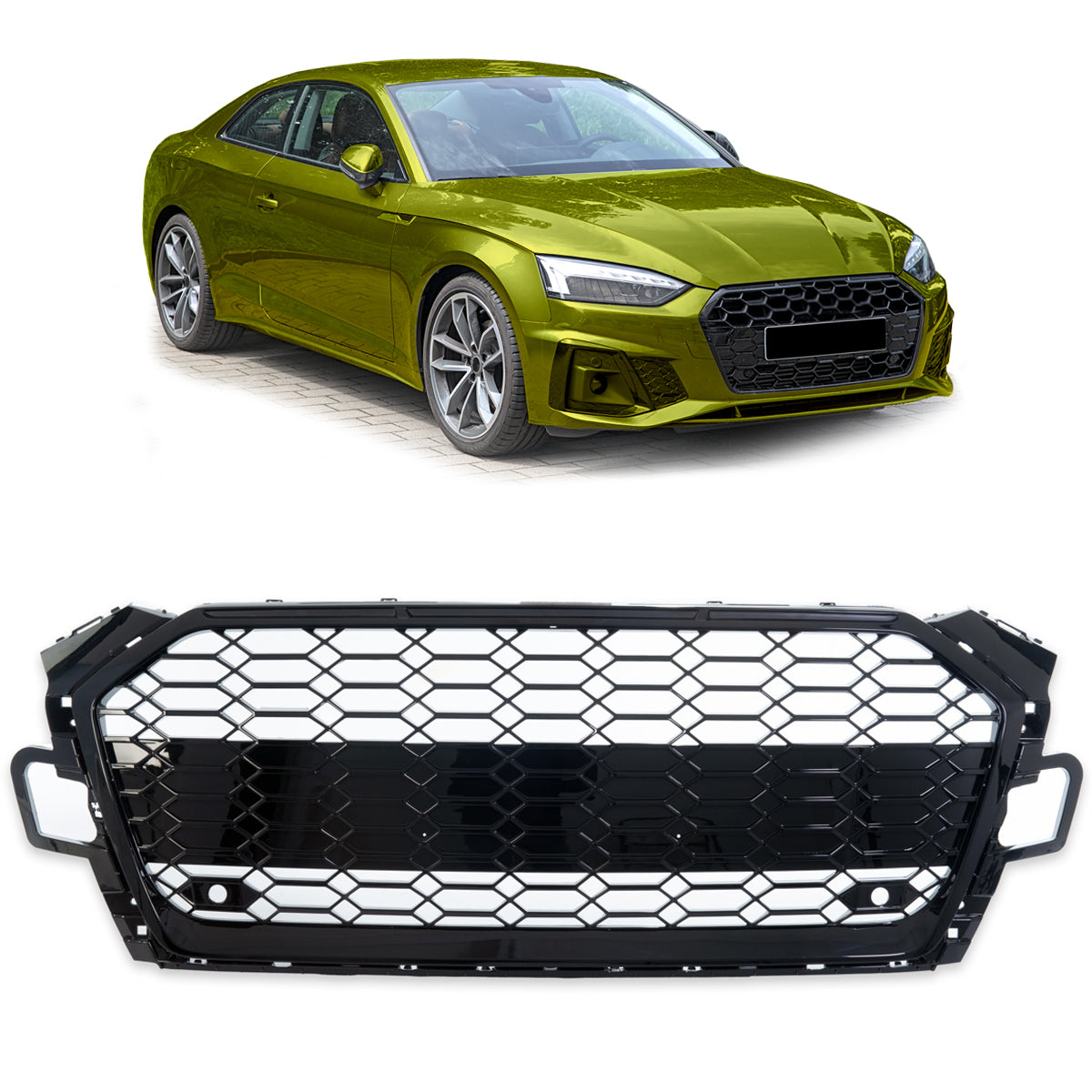 Front Grille Gloss Black passend für Audi A5 F5 2020-2024 – Bild 1