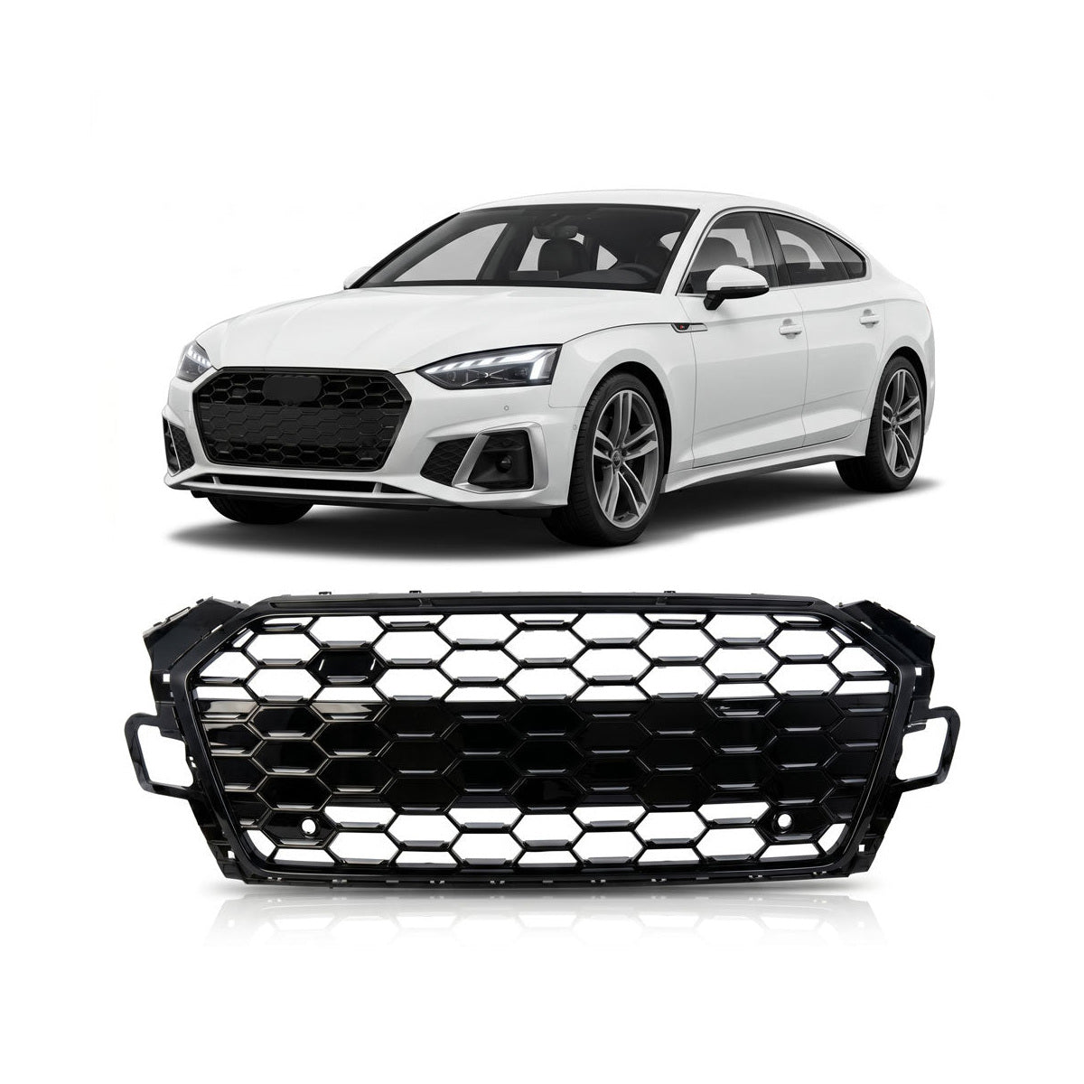 Front Grille Gloss Black passend für Audi A5 F5 Coupe Cabrio Sportback 20-24 – Bild 1