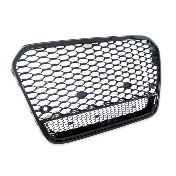 Wabengrill Kühlergrill schwarz glanz passend für AUDI A6 C7 4G Limo Avant 2010-2014 PDC