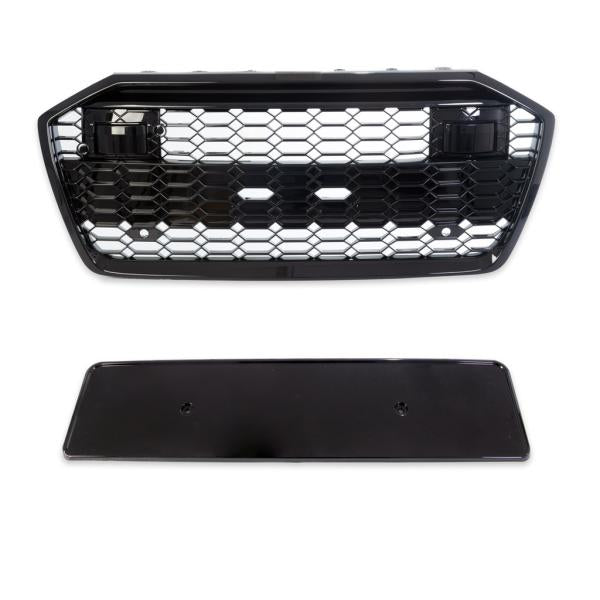 Wabengrill Kühlergrill Schwarz glanz Gitter passt passend für Audi A6 F2 C8 nicht RS6